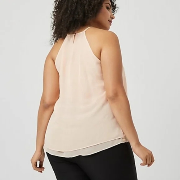 NWT Chiffon Halter Sleeveless Blouse - Picture 3 of 4